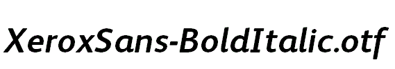 XeroxSans-BoldItalic