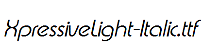 XpressiveLight-Italic