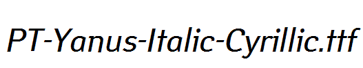 PT-Yanus-Italic-Cyrillic