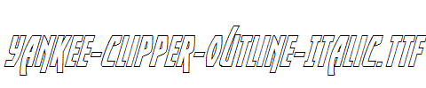 Yankee-Clipper-Outline-Italic