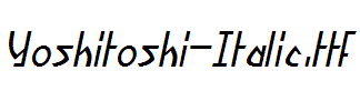 Yoshitoshi-Italic
