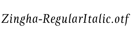 Zingha-RegularItalic