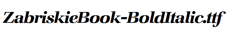 ZabriskieBook-BoldItalic
