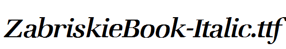 ZabriskieBook-Italic
