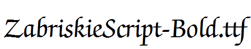 ZabriskieScript-Bold