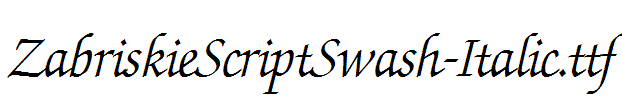 ZabriskieScriptSwash-Italic