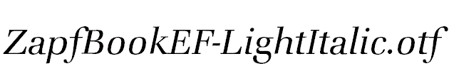 ZapfBookEF-LightItalic