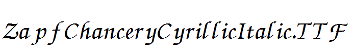 ZapfChanceryCyrillicItalic