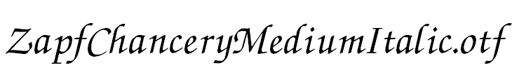 ZapfChanceryMediumItalic