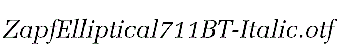 ZapfElliptical711BT-Italic