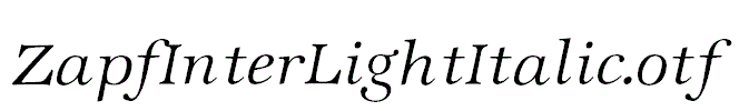 ZapfInterLightItalic