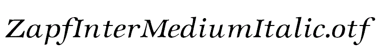 ZapfInterMediumItalic