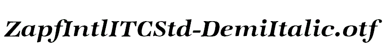 ZapfIntlITCStd-DemiItalic