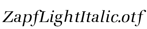 ZapfLightItalic