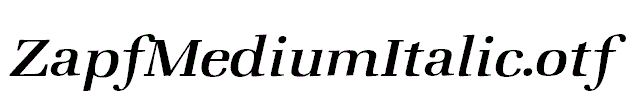 ZapfMediumItalic