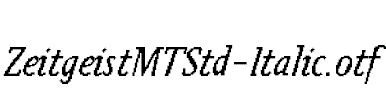 ZeitgeistMTStd-Italic