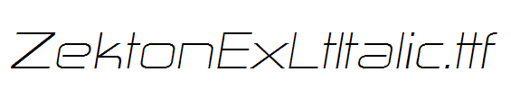 ZektonExLtItalic