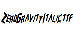 ZeroGravityItalic