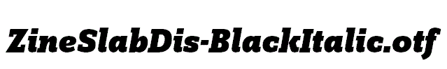 ZineSlabDis-BlackItalic