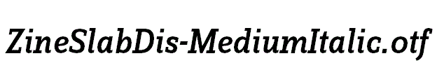 ZineSlabDis-MediumItalic