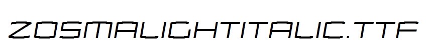 ZosmaLightItalic