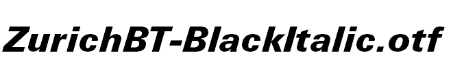 ZurichBT-BlackItalic