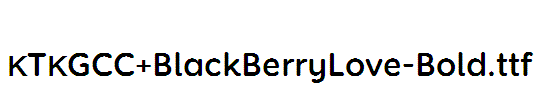 KTKGCC+BlackBerryLove-Bold